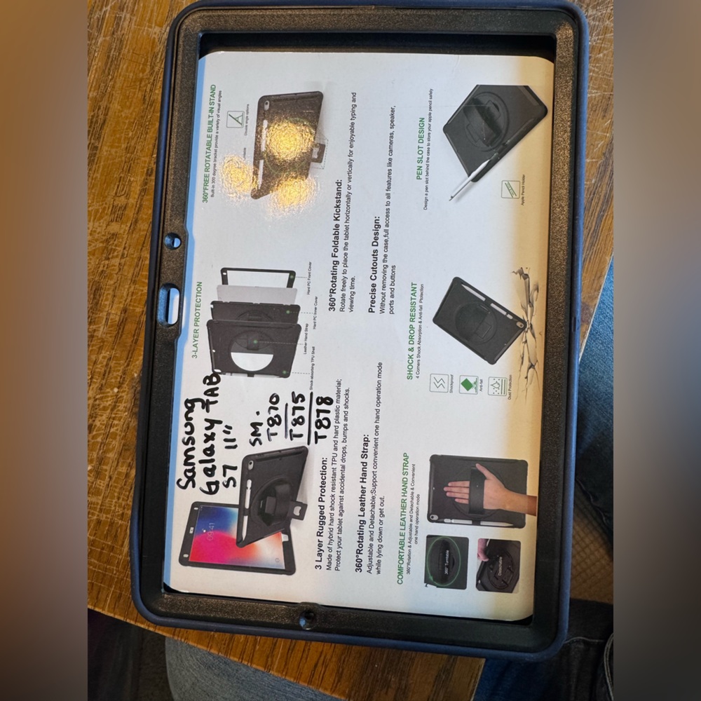 Samsung Galaxy Tab S7 11" Rugged Case - Black blue case